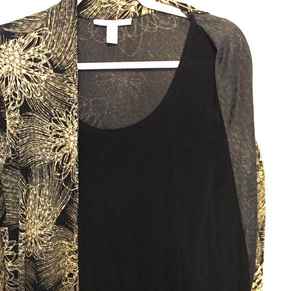 JM Collection Formal Tank Top and Jacket One Piece Evening Glitter Sparkle 1X - Picture 4 of 5